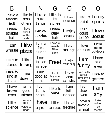 God made me Awesome Bingo Card