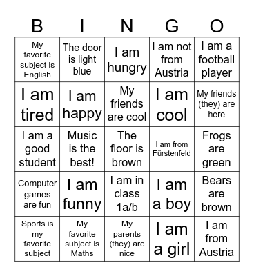 To be Bingo Card
