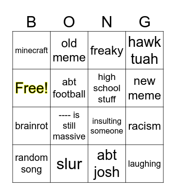 ibrahim Bingo Card