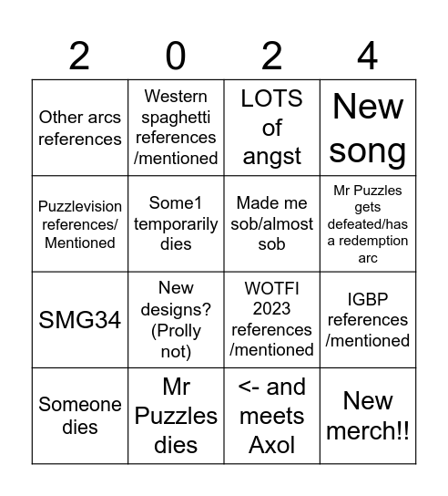 WOTFI 2024 BINGO Card