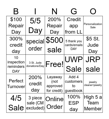 #669 BINGO Card