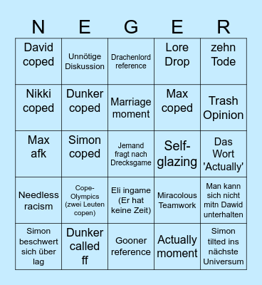 Discord Cope-Olympics Bingo Card