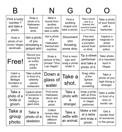 Viva Las Vegas BINGO: Matt's 40th! Bingo Card