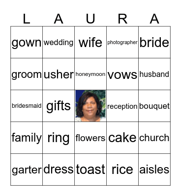 Laura's Bridal Shower Bingo Card