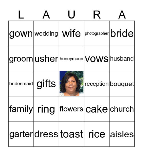 Laura's Bridal Shower Bingo Card