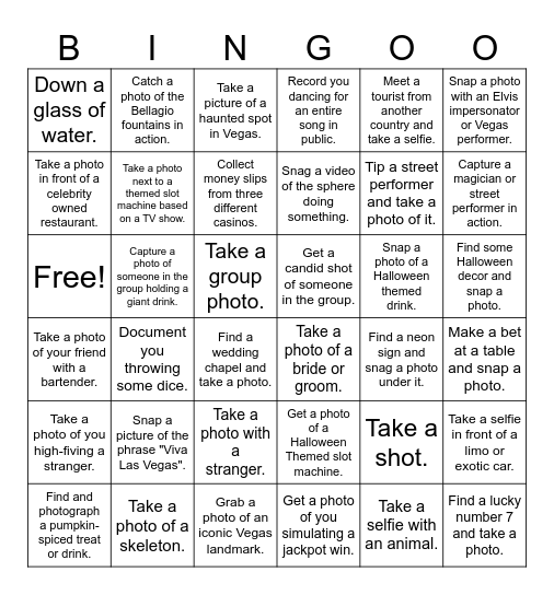 Viva Las Vegas BINGO: Matt's 40th! Bingo Card