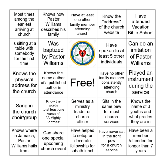 Hollywood & Cooper City Connection Card Bingo Card