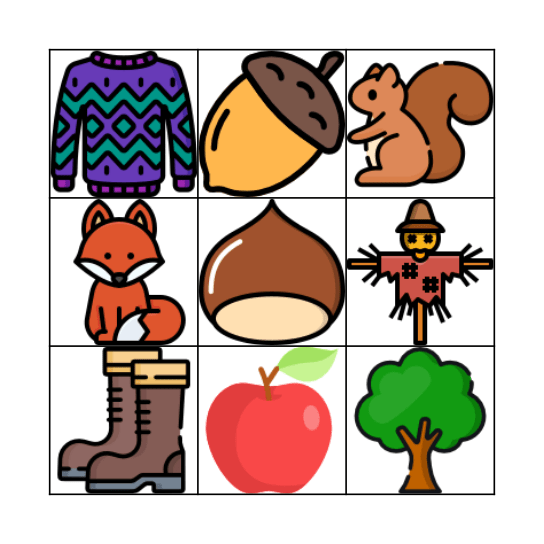 Autumn bingo Card