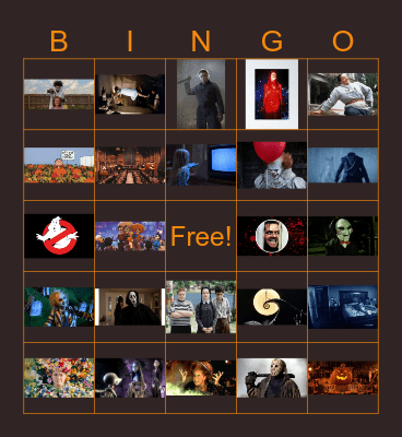 Halloween Movie Bingo Card