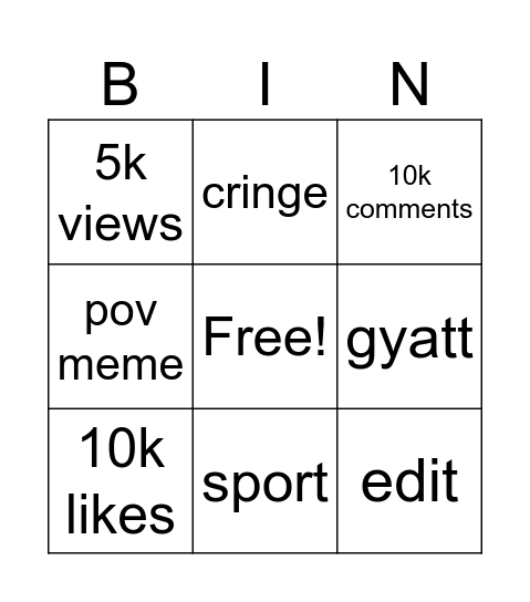 Bingo Card