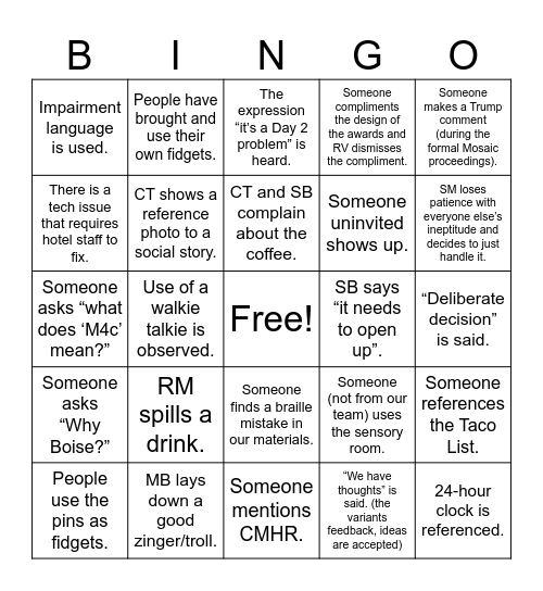 Bingo Card