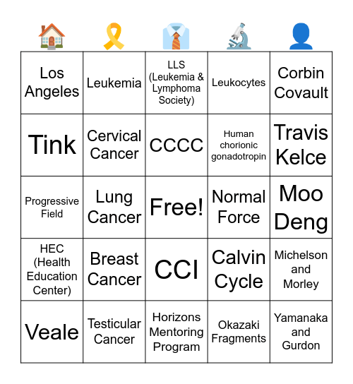 CCI Bingo with a Twist! Bingo Card