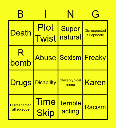 Tomorrows Teachings Bingo Card