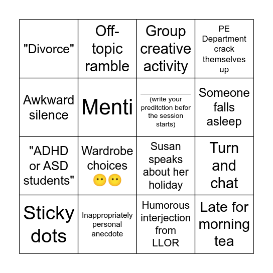 Term 4 PD Bingo Card