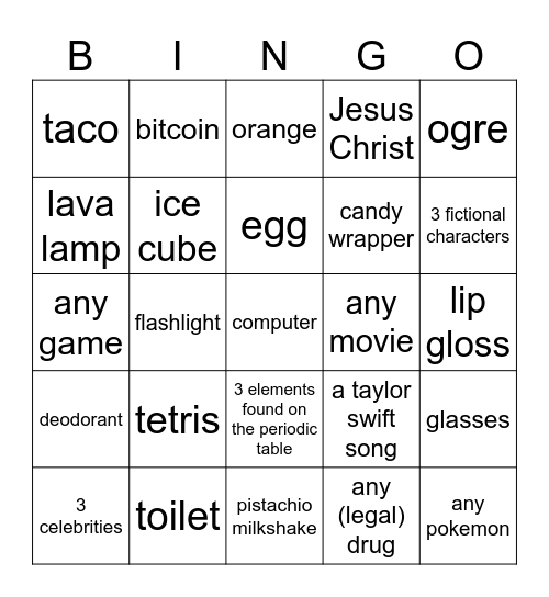 Infinite Craft bingoz Bingo Card