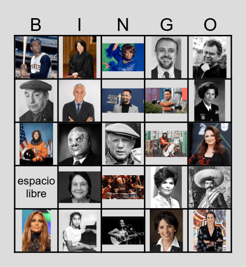 Hispanic Heritage Month Bingo Card