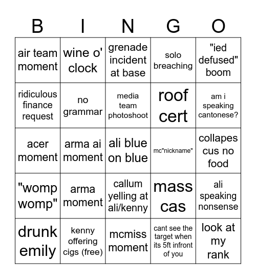 MDF Bingo 2k24 V2 Bingo Card