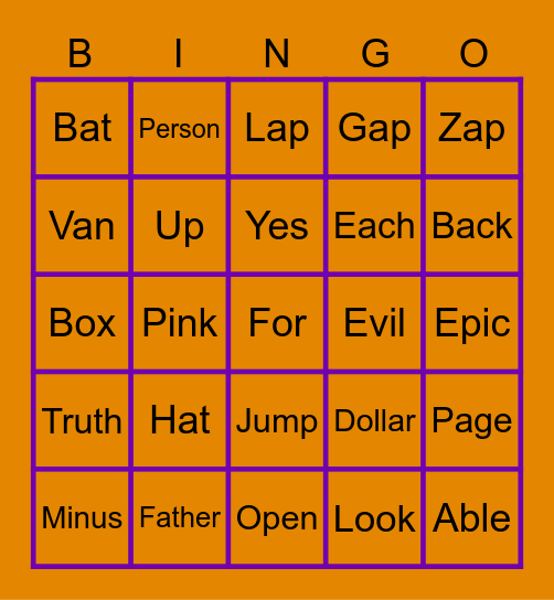 Halloween Bingo! Bingo Card