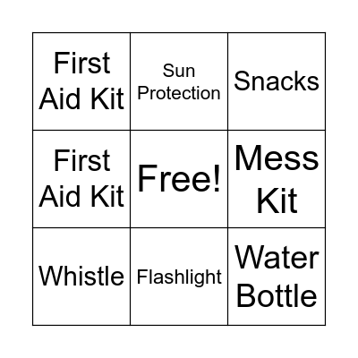 Scout Essential Bingo Card