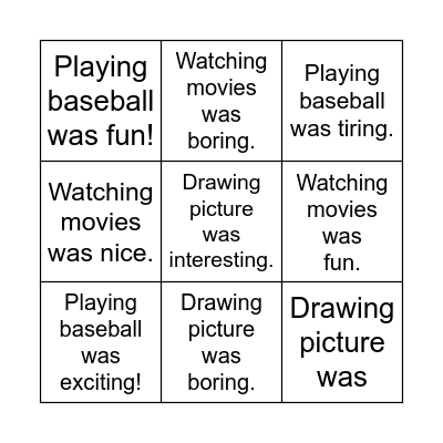 What can you say about BINGO? Bingo Card