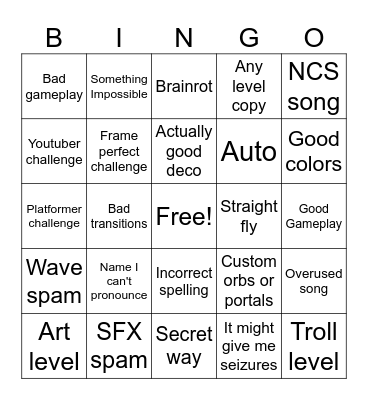 GD 2.2 recent tab bingo Card