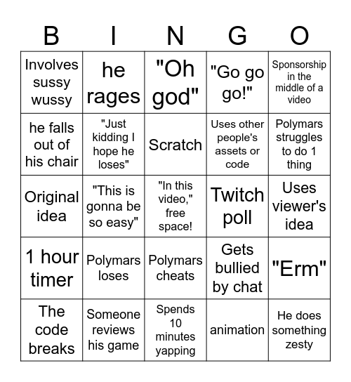 Polymars Bingo Card