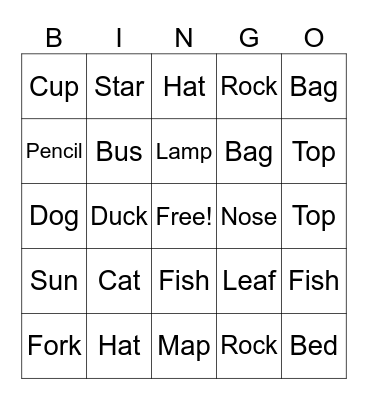 Final Sound Bingo Card