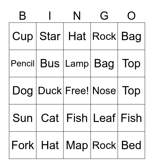 Final Sound Bingo Card