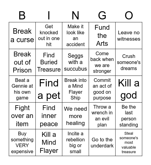 Ranjo Jango's Bingo Card Bingo Card