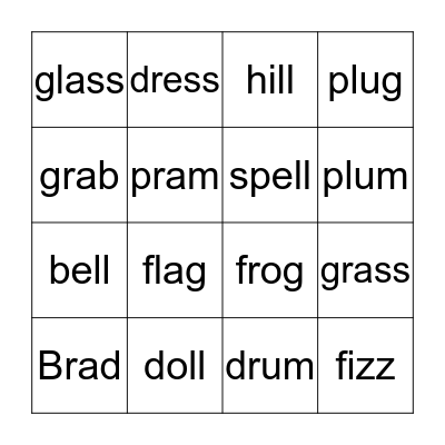 Word Adventure Bingo Card