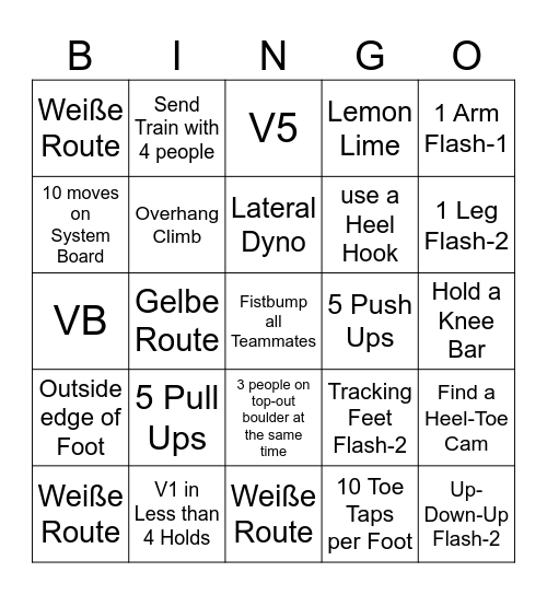 Boulder Bingo Card