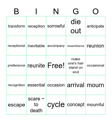 LT Book III Lesson 4 Bingo Card