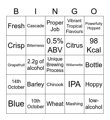 Proper Job 0.5 Telesales Day Bingo Card