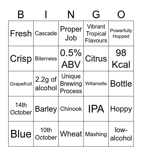 Proper Job 0.5 Telesales Day Bingo Card