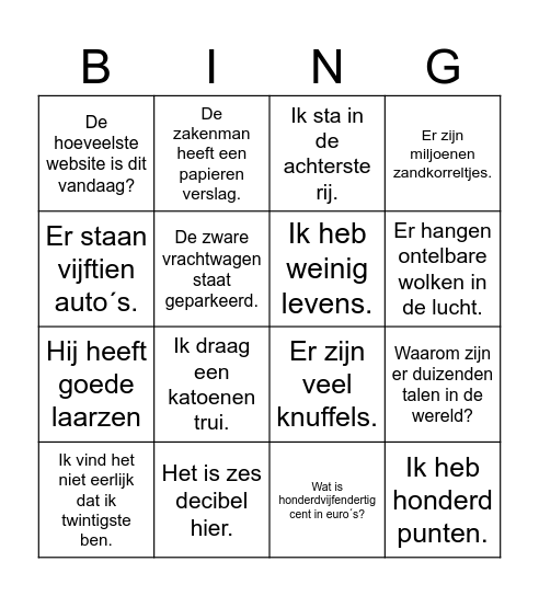 Bingo Card