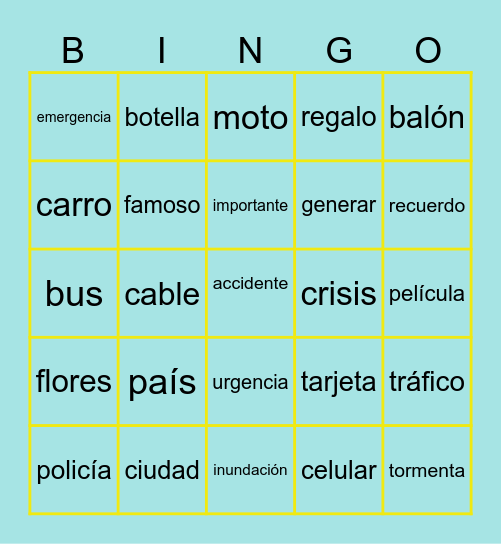 Bingo Card