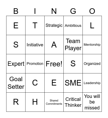 Good luck Charles Bingo Card