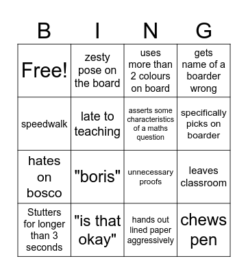 Michael Stanley Bingo Card