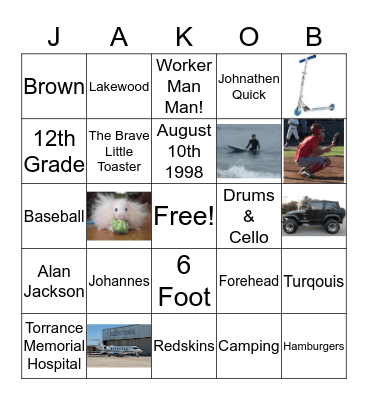 Birthday Bingo  Bingo Card