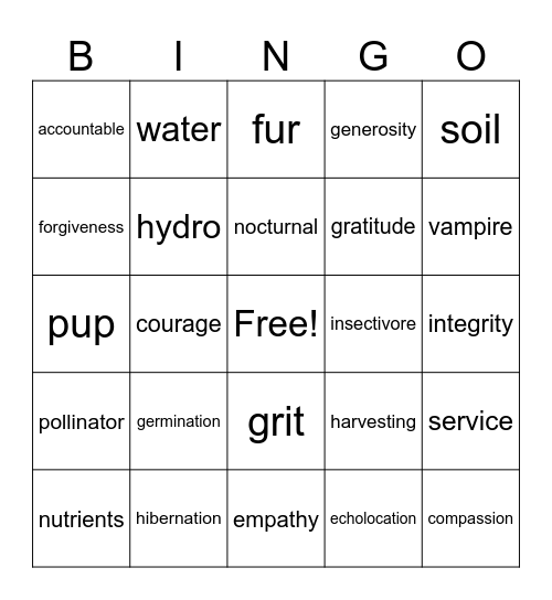 EAGLE TIME - GLENN Bingo Card