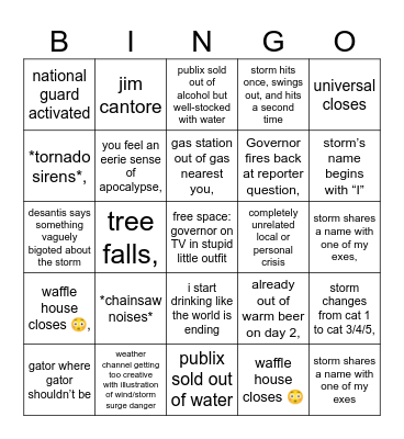 hurricane bingo 2024 Bingo Card