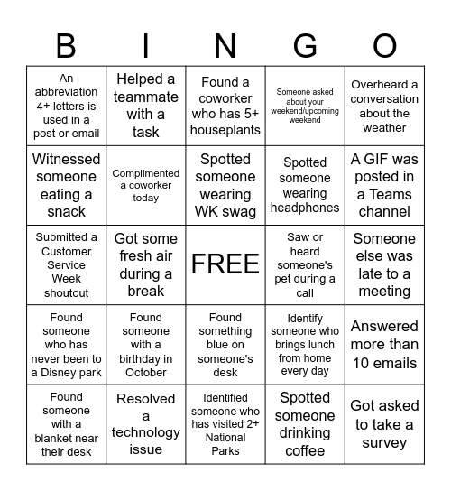 Bingo Card