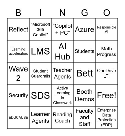 Oct EDU PM/PMM Sync Bingo Card