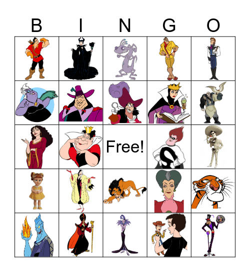 Disney Villain Bingo Card