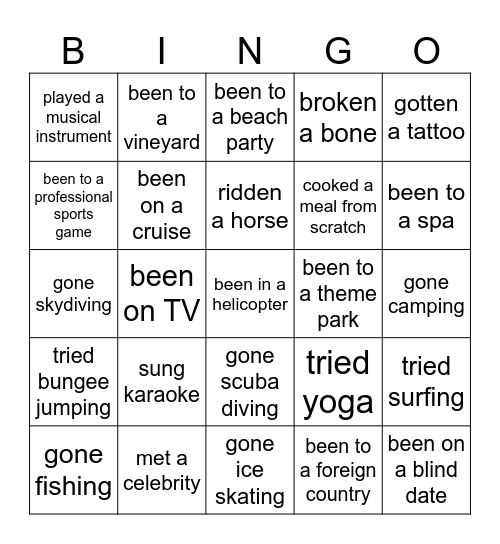 JIA PI Planning Bingo Card