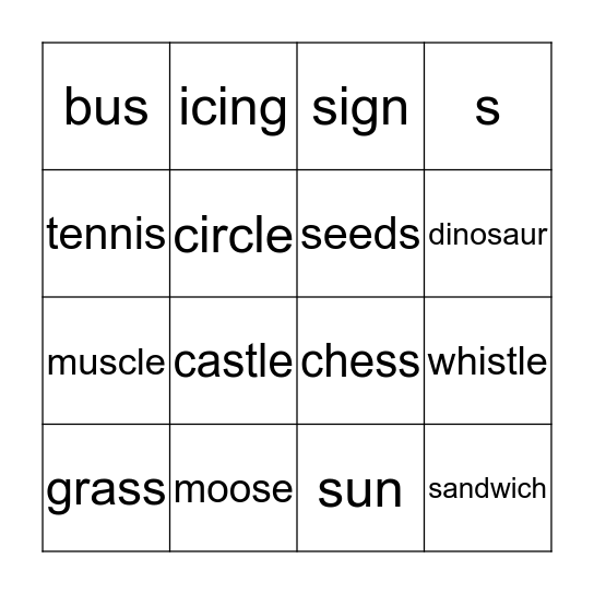 /s/ bingo  Bingo Card