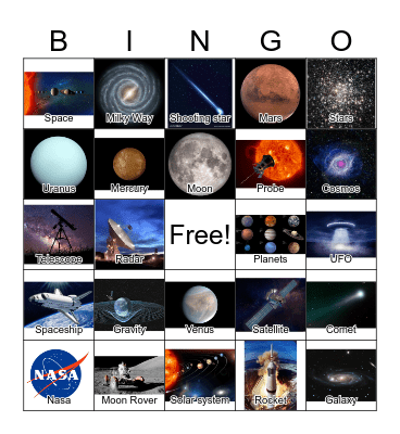 Space Bingo Card