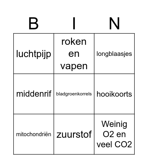 Bingo H1 Bingo Card