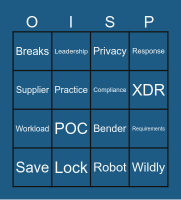 Futurama BINGO: Production Bingo Card