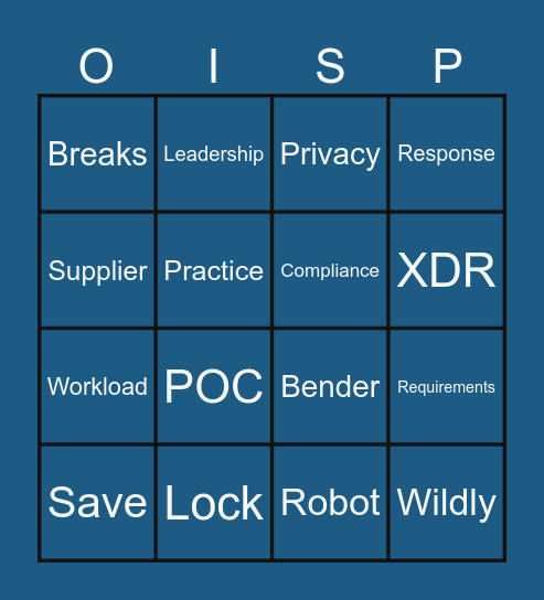 Futurama BINGO: Production Bingo Card